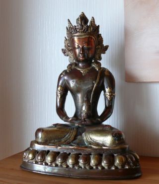 Antique Buddha Statue Tara Bronze Tibet (k314)