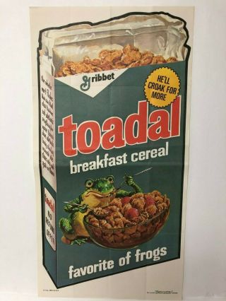 1973 Wacky Packages Poster 5 Toadal Cereal Rare