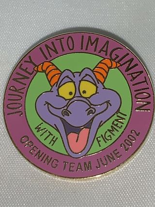 Disney Pin Figment Journey Into Imagination Opening Team June 2002 Rare