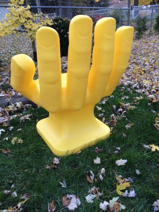 GIANT Yellow HAND SHAPED CHAIR 32 