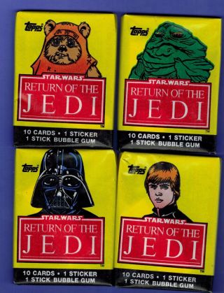 1983 Topps Star Wars Return Of The Jedi Packs Series 1 Variation 4 Diifferent