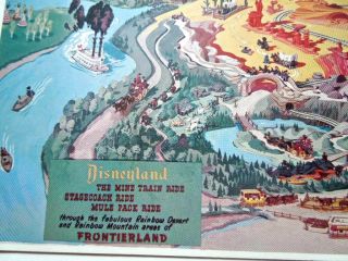 Un - Disneyland Art Corner Postcard Artist ' s Rendering Of Frontierland RARE 2