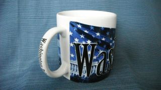 Washington D.  C.  Mug By Americaware Large Oversized 16 Oz.  W/raised Lettering