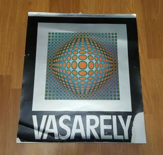 Rare Vintage Mid Century Victor Vasarely Op Art German Calender 1973 Art Pages