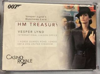 James Bond In Motion Relic Card Rc21 Vesper Lynd Business Card (variant)