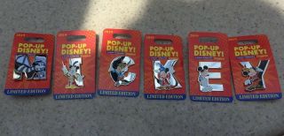 Disney Pop - Up Disney Mickey Mouse Letter M I C K E Y Pin Le 2000 Disneyland