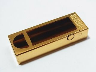 DUNHILL Rollagas Cigar Burner Lighter Wood pattern Gas leaks W/4p O - rings (b 5