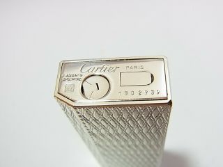 Cartier Gas Lighter 30 Microns Silver Plated 5 Face Pentagon 7