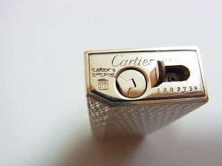 Cartier Gas Lighter 30 Microns Silver Plated 5 Face Pentagon 8