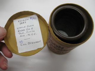Edison Brown Wax Phonograph Cylinder - Uj On A 5th Ave.  Bus,  Cal Stewart