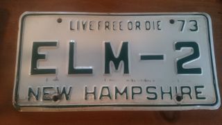 Hampshire License Plate Vintage 1973 Live Of Die Elm - 2