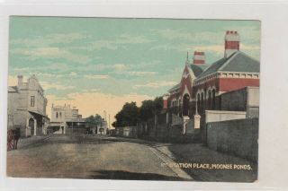 Vintage Postcard Moonie Ponds Railway Station Victoria 1900s