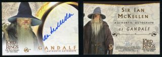 Topps Lord Of The Rings Fellowship Lotr Ian Mckellen Gandalf Autograph Auto Card