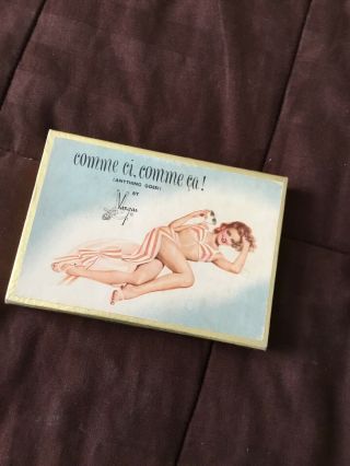 1940s Complete Gift Boxed Double Set Of Vargas Girl Playing Cards Pin - Up