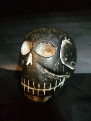 Native American Skull Effigy Pipe