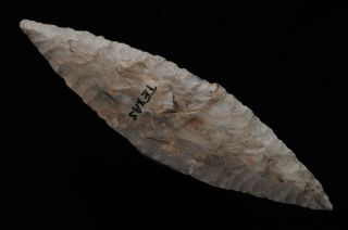 Bi - Pointed Or Harahey Knife Blade,  Archaic,  Crosby County,  Texas