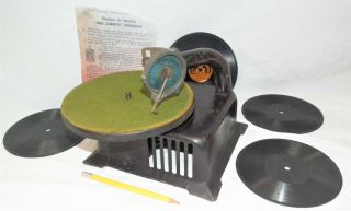 Rare Small Baby Jeannette Portable 78 Rpm Phonograph Gramophone Record Player