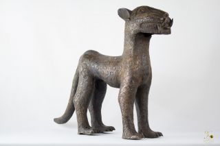 Benin Leopard Bronze Nigeria African Art