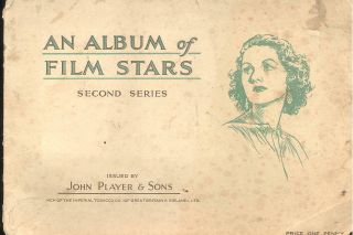 John Player Cigarette Cards.  An Album Of Film Stars (2nd Series) 1934 Full Album
