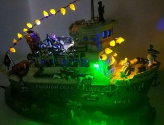Lemax Spooky Town " The Bloody Mary " Phantom Cruise Ship And Sea Monster -