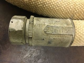 Vintage Gas Pump Hose Dunlop TRIPLEXD 1 1/4” x 124” Made In Canada Rare 1920’s 3