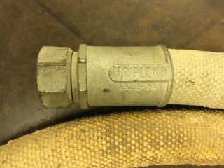 Vintage Gas Pump Hose Dunlop TRIPLEXD 1 1/4” x 124” Made In Canada Rare 1920’s 6