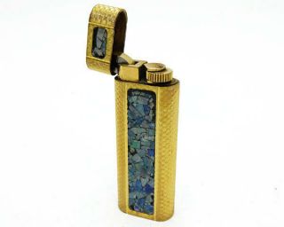Cartier Accessories Gas Lighter Opal Decoration Gold Flint Type
