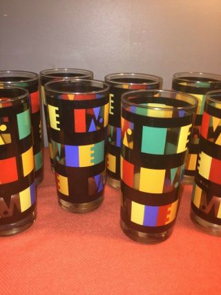 Georges Briard Highball Tumblers Mid Century Modern Set Of 8 Signed
