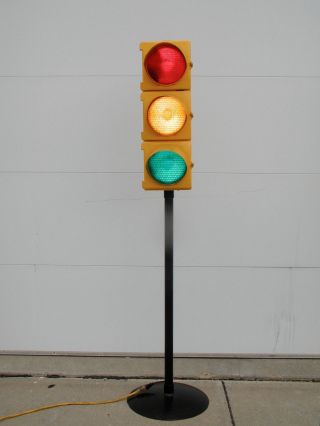 Vintage Crouse Hinds Traffic Signal With Sequencer On Stand