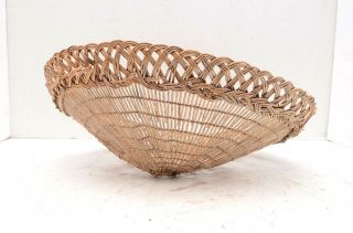 Yurok Hupa Karuk Open Work Weave Basket 13 " Antique Native American California