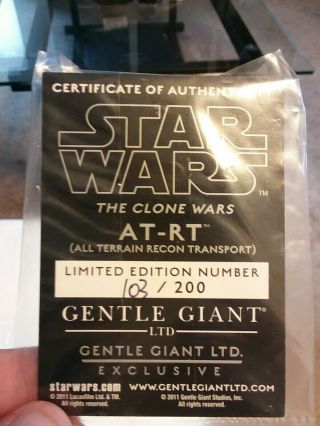 GENTLE GIANT STAR WARS THE CLONE WARS AT - RT EXCLUSIVE LIMITED MAQUETTE 103/200 6