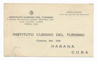 1920s " Instituto Cubano Del Turismo " Havana,  Cuba Information Postcard
