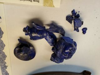 6 lbs Superior Quality Blue Lapis Lazuli hand carved broke rough material scrap 6