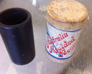 Rare The Australia Moulded Record Cylinder phonograph (edison style) 2