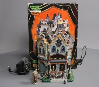 Lemax 05001 Spooky Town " Dead City Police Station " Exterior Lighted Building Ra