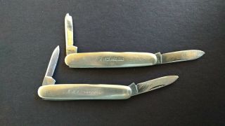 Cunard Line - R.  M.  S.  Media And R.  M.  S.  Franconia Souvenir Pen Knives