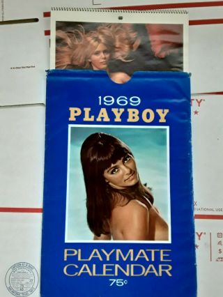 1969 Playboy Playmate Wall Calendar In Sleeve
