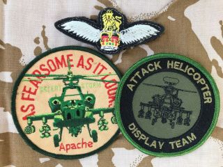 Ah - 64 Apache Attack Helicopter Patches,  Aac Pilots Wings And Sticker