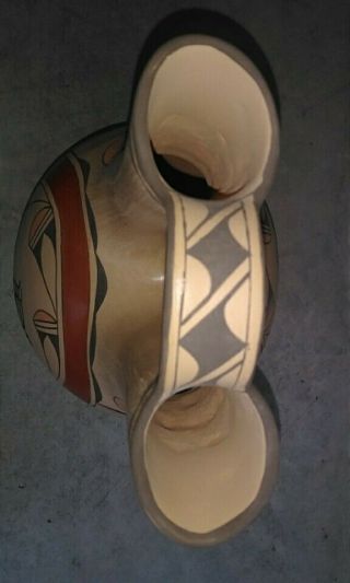 ZIA Pueblo Native American Pottery Large Polychrome Wedding Vase Ruby Panana 10