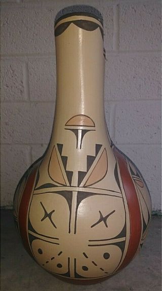 ZIA Pueblo Native American Pottery Large Polychrome Wedding Vase Ruby Panana 5