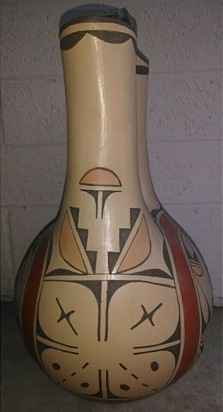 ZIA Pueblo Native American Pottery Large Polychrome Wedding Vase Ruby Panana 9
