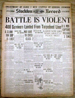 15 1918 Ww I Newspapers Second Battle Of The Marne Beginning Oftheendfor Germany
