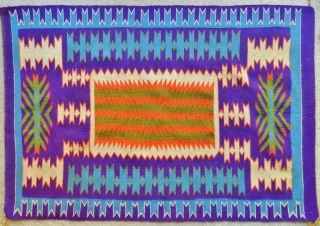 Incredible Navajo Red Mesa Competition Rug 31 X 44 Outlining Eye Dazzler Storm