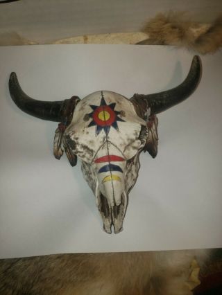 Steer Skull Trinket Box Polyresin Americana Western Cowboy Old West Decor