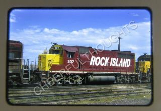 1970 Color Photo Slide Crip Rock Island 307 Gp35 Denver,  Co R42