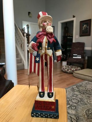 House Of Hatten Uncle Sam ”god Bless America” 18 " Figurine 1992