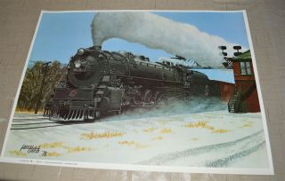 Chicago Northwestern Railroad Poster Print Steam Engine Train 3020