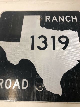 Authentic Retired Texas “Ranch” Road 1319 Highway Sign Bastrop County 3