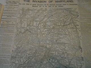 Bound Volume Of The York Herald 1862 Great Civil War Content