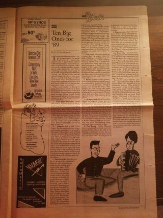 replacements PERE UBU mekons CLEVELAND EDITION 12/21/89 alternative newspaper 3